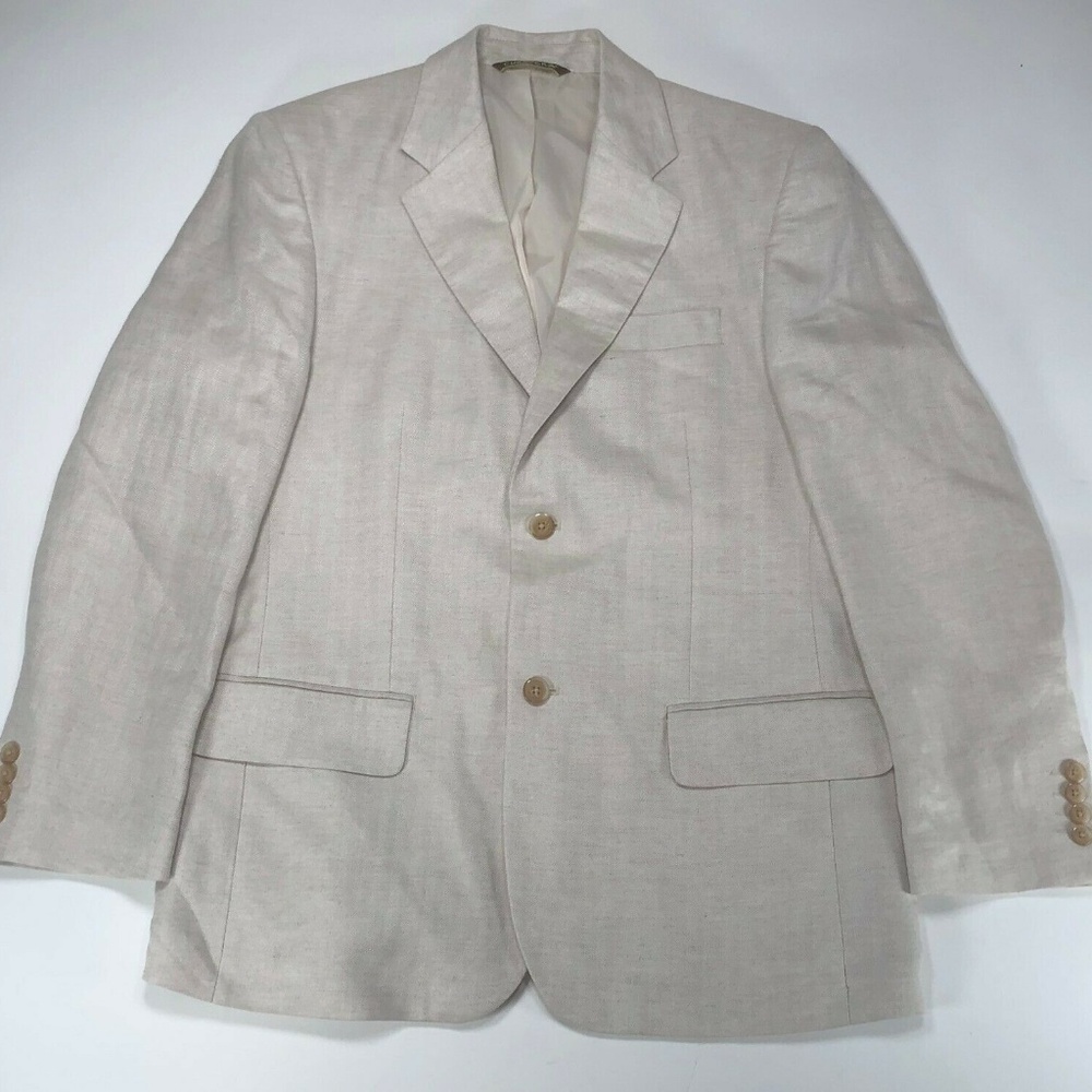 Cubavera Mens Sport Coat Blazer Jacket Linen Rayon
